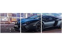 30 90CM OBRAZ 3 ELEM MATOWO CZARNY AVENTADOR BEN ŚCIENNY PŁOTNO DRUK