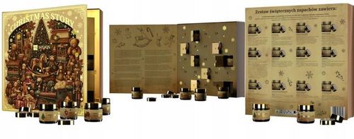 HISKIN Merry Ch. kalendarz adwentowy świece 12x15ml, 12x30ml Bajkowa Księga na Arena.pl