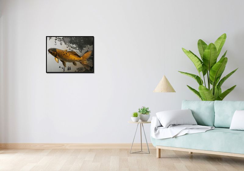 Plakat 65x50cm Spokojna Ryba Koi zdjęcie 4