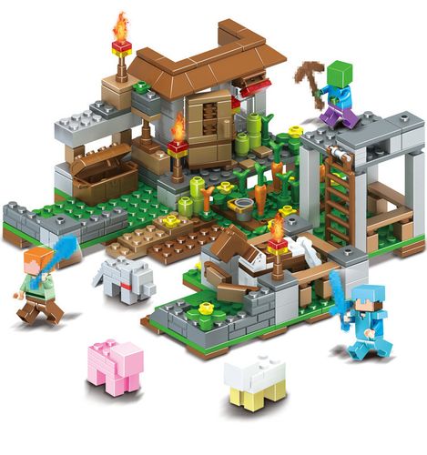 Klocki Minecraft Farma Wioska 341el na Arena.pl