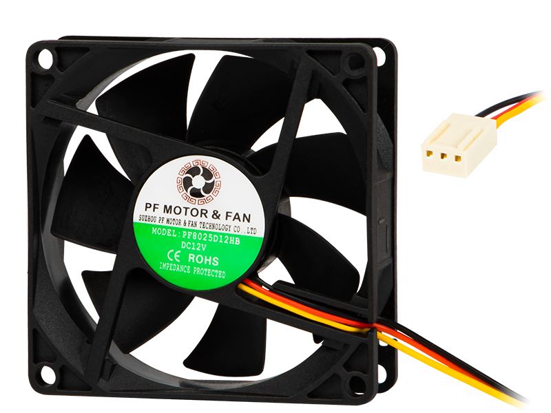Wentylator 80x25 12V 8025D12 kulkowy zdjęcie 1