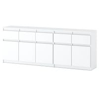 Komoda Biała Nowoczesna 200cm Best Oleksa 5 Szuflad Do Pokoju Dziecięcego