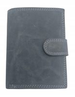 Elegancki portfel męski skóra naturalna N4L-CHM-NL BOX/9110 Black grafit