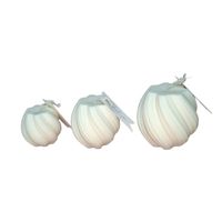 Świece Dekoracyjne Białe Sojowe Naturalne Zestaw 3 Świec Spirale S M L