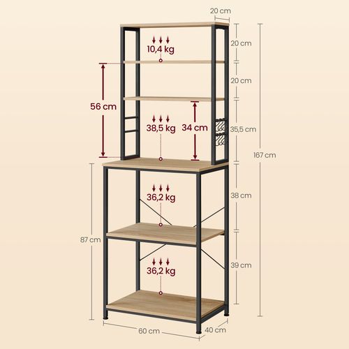 Szafka Kuchenna - sonoma - KKS024B11 na Arena.pl