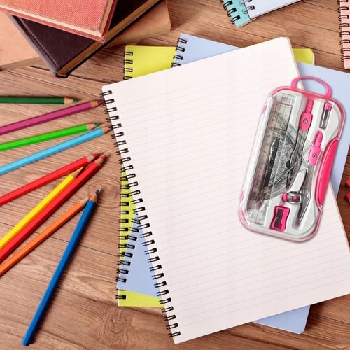 ZESTAW GEOMETRYCZNY 10 ELEMENTÓW CYRKIEL LINIJKI DO KREŚLENIA DO RYSOWANIA na Arena.pl