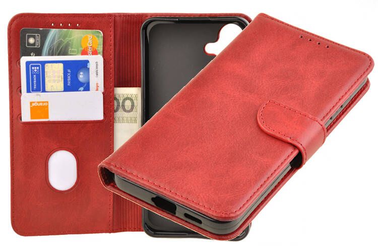 Etui portfel Wallet do Samsung Galaxy A55 5G czerwony zdjęcie 1