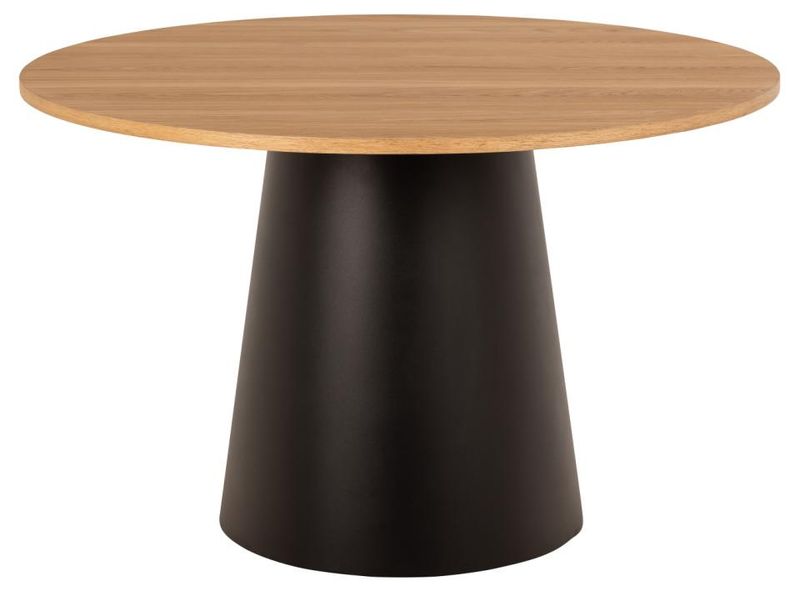 Stół okrągły Soli 120cm dąb/czarny zdjęcie 2