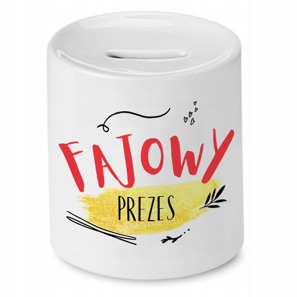 Dla Prezesa Viceprezes Skarbonka Fajowy Prezes Z Nadrukiem Ze Zdjęciem zdjęcie 1