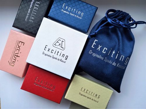 Czarne spinki do mankietów EXC Motocykl Motor Cross Enduro KTM Racing Tytan na Arena.pl