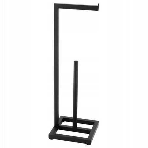 Stojak uchwyt na papier toaletowy do WC toalety czarny wieszak loft na Arena.pl