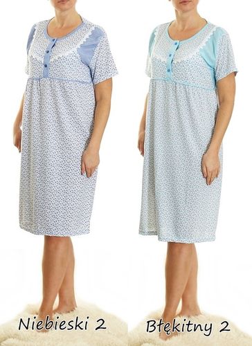 Koszula nocna wygodna PIŻAMA bawełna ELA MEGA PLUS SIZE na Arena.pl