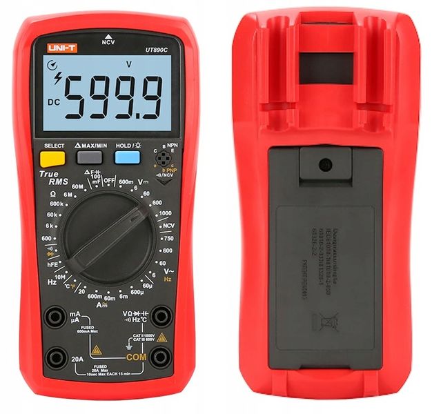 UNI-T UT890C Miernik MULTIMETR TrueRMS 20A NCV hFe zdjęcie 6