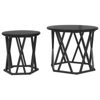 Stolik boczny 2 pcs Czarny dąb 50 x 50 x 40 cm