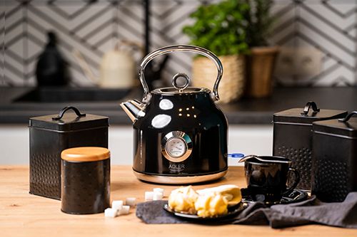 AD 1346 black Czajnik metalowy z termometrem 1,7L STRIX na Arena.pl