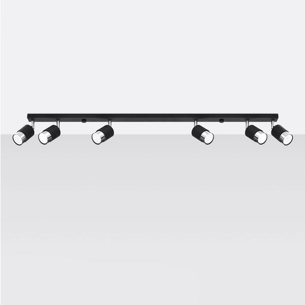 Plafon NERO 6 czarny/chrom zdjęcie 2