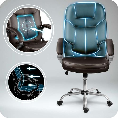 Fotel biurowy obrotowy Sofotel ciemny brąz na Arena.pl