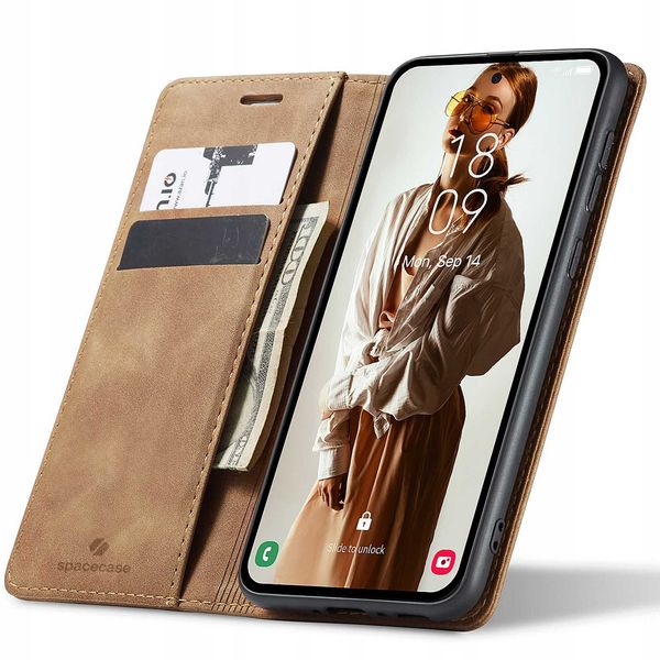 Spacecase Wallet Galaxy A32 5G Light Brown zdjęcie 1