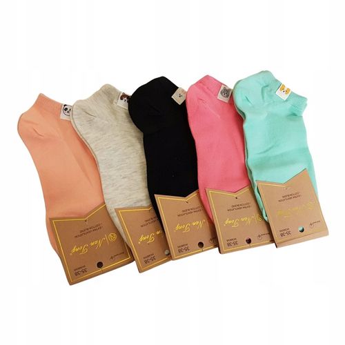 5 PAR SKARPETY DAMSKIE BAWEŁNA STOPKI BAWEŁNIANE na Arena.pl