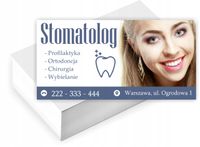 Wizytówki firmowe reklamowe 100szt duży wybór STOMATOLOG PROFILAKTYKA