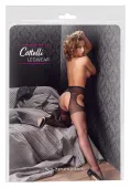 cottelli legwear czarne rajstopy z pasem koronkowym s/m