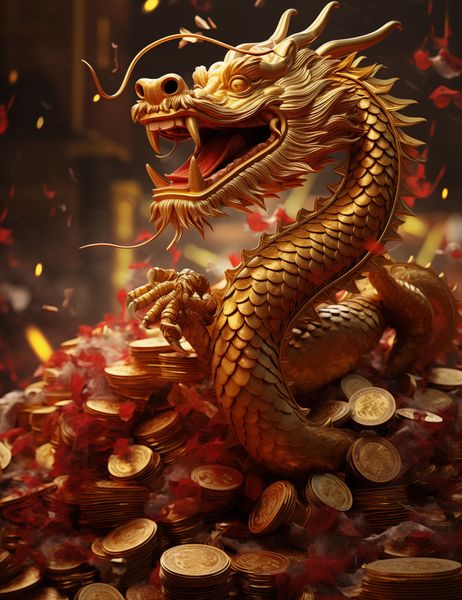 Plakat 50x65cm Smok Bogactwa zdjęcie 1