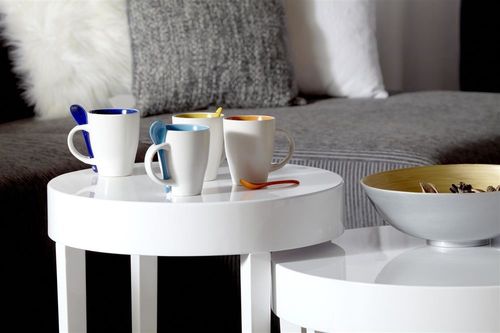 Kubek 300 ml z łyżeczką UPOMINKARNIA Czerwony na Arena.pl