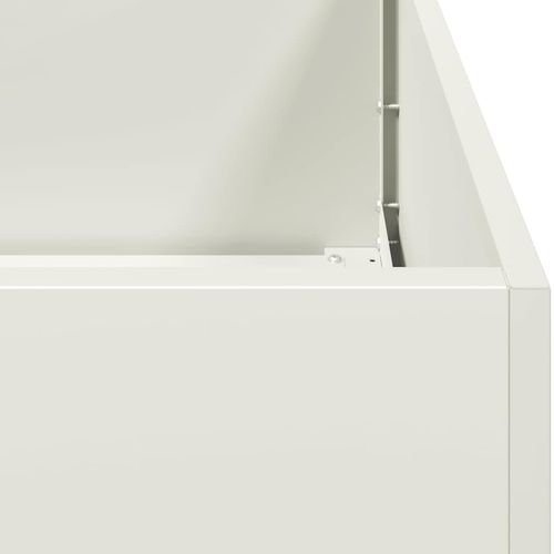 Doniczka Biała 120x80x40 cm Stalowa na Arena.pl