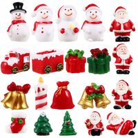 ŚWIĄTECZNE MIKRO OZDOBY KRAJOBRAZOWE MINIATUROWA FIGURKA ŚWIĘTA 20 SZT