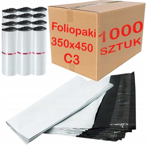 foliopaki kurierskie białe c3 350x450mm - 1000 szt. na Arena.pl