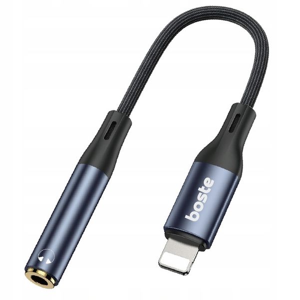BOSTE ADAPTER PRZEJŚCIÓWKA AUDIO LIGHTNING DO IPHONE - MINI JACK AUX 12CM zdjęcie 7