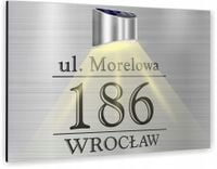 Tabliczka adresowa Tablica numer domu 40x30 cm lampka solarna DUŻO WZORÓW