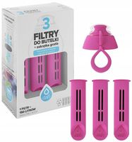 2 x Zestaw 3 filtrów wkładów do butelki DAFI SOLID STEEL SOFT Różowy