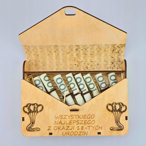 PUDEŁKO NA PIENIĄDZE PREZENT NA URODZINY CHRZEST ROCZEK PAMIĄTKA na Arena.pl