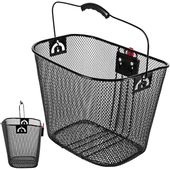 Metalowy Koszyk na Rower, Kierownicę + Wkład