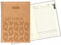 GRAWEROWANY KALENDARZ DZIENNY A5 2026 RÓŻNE WZORY Z IMIENIEM NAPISEM