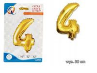 BALONY FOLIOWE CYFERKI BALON FOLIOWY CYFRA 4 80CM