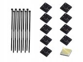 Samoprzylepny PRZYKRĘCANY uchwyt przewodu kabla trytytka czarny 10 sztuk