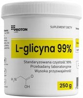Proton Labs GLICYNA 99% czysty proszek L-Glicyna SEN aminokwas 250g