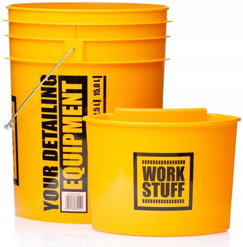 WORK STUFF BUCKET YELLOW WASH HANGER WIADRO ZESTAW na Arena.pl