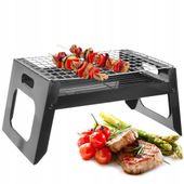 GRILL SKŁADANY TURYSTYCZNY KEMPINGOWY PRZENOŚNY OGRODOWY WĘGLOWY BBQ STAL