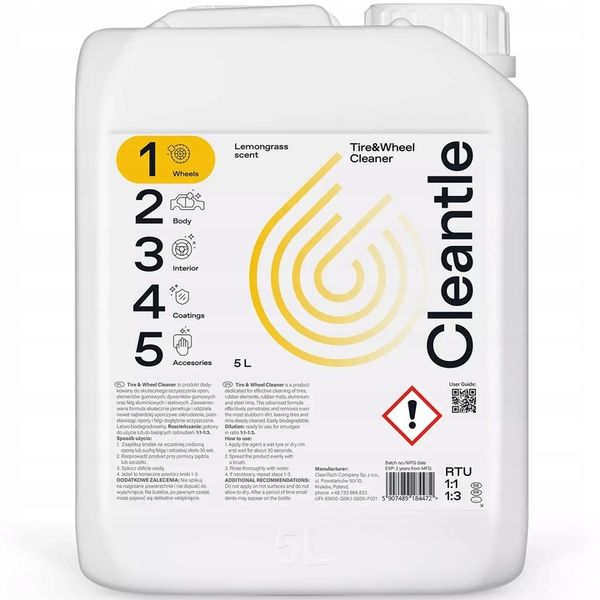 Cleantle Tire & Wheel Cleaner 5L zdjęcie 1