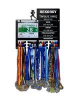 Wieszak na medale i numery startowe REKORDY BIEGOWE RUN twoje imię 349.1