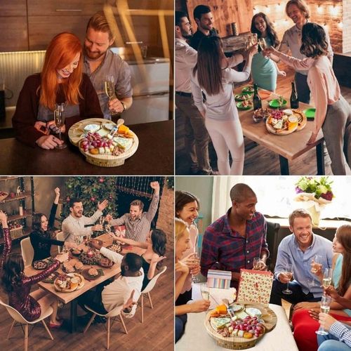 DESKA DO SERWOWANIA SERÓW WĘDLIN PRZYSTAWEK BAMBUSOWA ZESTAW NOŻY na Arena.pl