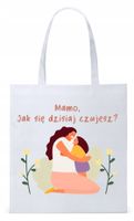 Dla Mamy Mamusi Prezent Torba Eco Biała Shopper Z Nadrukiem Ze Zdjęciem