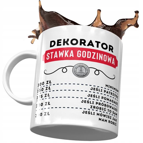 Dla Dekoratora Kubek Na Urodziny Na Prezent Z Nadrukiem Ze Zdjęciem zdjęcie 1