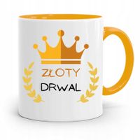 Dla Drwala Rębacza Kubek Żółty Prezent Na Urodziny Z Nadrukiem Ze Zdjęciem