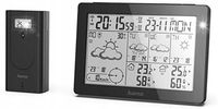 MARKOWA STACJA POGODY HAMA METEOTIME BLACK TEMPERATURA WILGOTNOŚĆ PROGNOZA