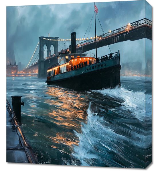 Obraz 60x70cm Stary Parowiec zdjęcie 1