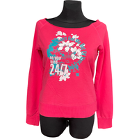 Koszulka Damska na Długi Rękaw Bawełniana Czerwona Rozmiar M Wygodna